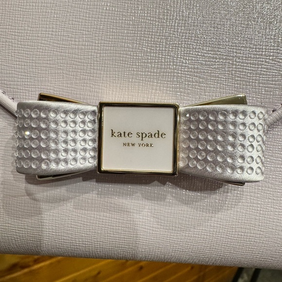 Kate Spade Morgan Bow Envelope Crossbody Violet Shiny Saffiano Dustbag NWT $268 - Picture 5 of 10